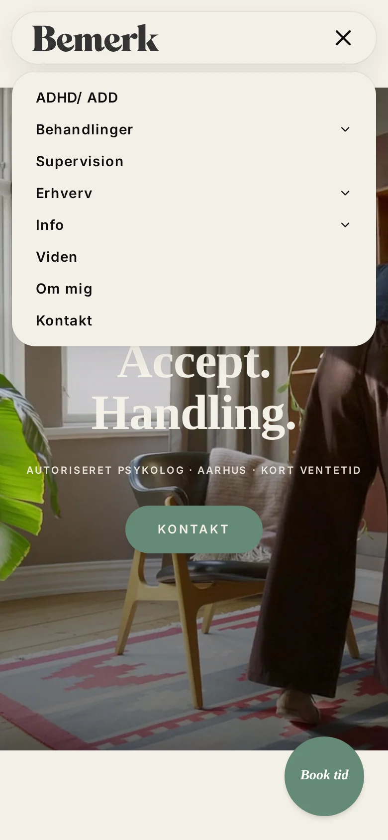 Bemerks mobilmenu